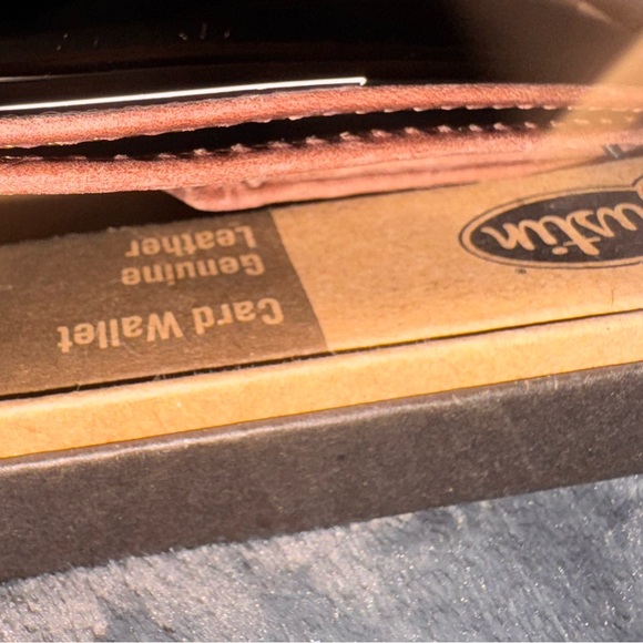 Justin Boots Brown Leather Card Wallet - Picture 4 of 6